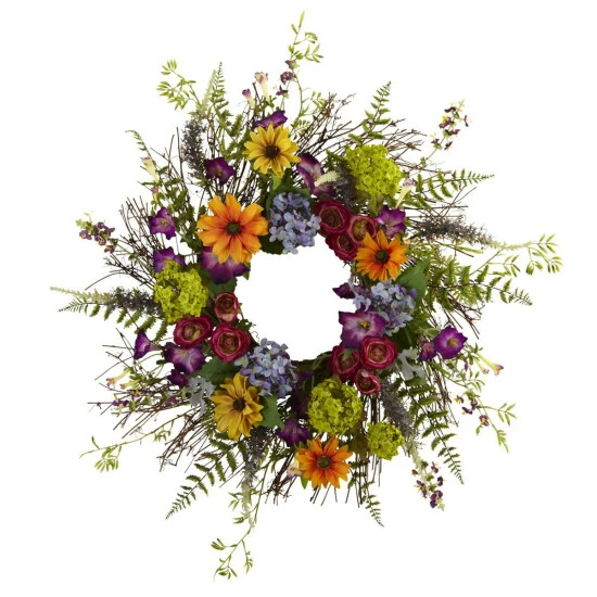 Budget β Nearly Natural 24" Spring Garden Wreath With Twig Base π₯ 3 Budget β Nearly Natural 24" Spring Garden Wreath With Twig Base π₯