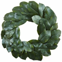 Cheapest 😀 Nearly Natural 24" Magnolia Leaf Wreath 🥰
