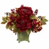 New 🔔 Nearly Natural Peony And Hydrangea Silk Flower Arrangement 😉 -Nearly Natural Sales unnamed file 1037