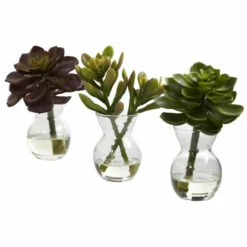 Promo π€© Nearly Natural Succulent Arrangements Set Of 3 β