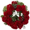Budget ⌛ Nearly Natural 17" Geranium Artificial Wreath 🎁 -Nearly Natural Sales unnamed file 1044