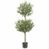 Discount 🌟 Nearly Natural 4.5' Olive Double Topiary Silk Tree 🤩