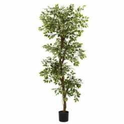 Best deal 🎉 Nearly Natural 6' Variegated Ficus Silk Tree ❤️