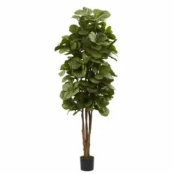 Coupon 🧨 Nearly Natural 6 Ft. Fiddle Leaf Fig Silk Tree 😀