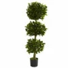 Deals 🌟 Nearly Natural 5 Ft. Triple Bay Leaf Topiary 🔔 -Nearly Natural Sales unnamed file 1079