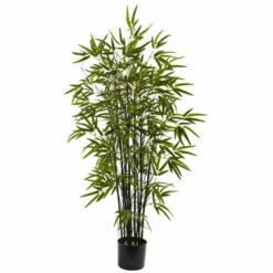 Buy 😍 Nearly Natural 4 Ft. Black Bamboo Tree 🎉