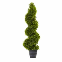 Best reviews of ❤️ Nearly Natural 3 Ft. Grass Spiral Topiary With Deco Planter 🔥