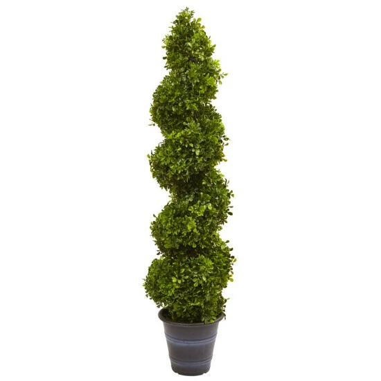 New π Nearly Natural 4 Ft. Boxwood Spiral Topiary Tree With Planter β 3 New π Nearly Natural 4 Ft. Boxwood Spiral Topiary Tree With Planter β