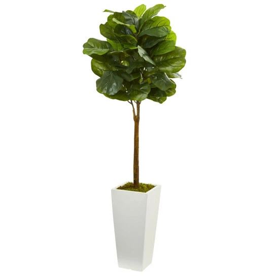 Wholesale π Nearly Natural 4 Ft. Fiddle Leaf Artificial Tree In White Tower Planter π 3 Wholesale π Nearly Natural 4 Ft. Fiddle Leaf Artificial Tree In White Tower Planter π