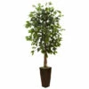 Promo 🌟 Nearly Natural 5.5 Ft. Ficus Tree With Bamboo Planter ✨ -Nearly Natural Sales unnamed file 1098