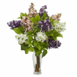 Cheapest 😍 Nearly Natural Lilac Silk Flower Arrangement 👍