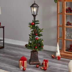 Budget 😍 Nearly Natural 5 Ft. Holiday Decorated Lamp Post With 50 LED Lights 💯 -Nearly Natural Sales unnamed file 1193