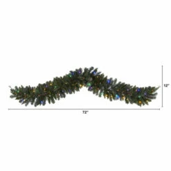 Promo 💯 Nearly Natural 6 Ft. Flocked Garland With 50 Multicolored Lights 🌟 -Nearly Natural Sales unnamed file 1208