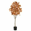Best deal 👍 Nearly Natural 5’ Autumn Eucalyptus Artificial Tree 🎉
