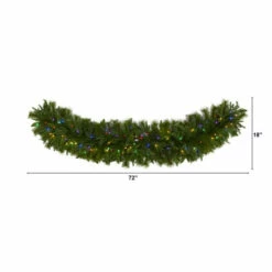 Flash Sale 🌟 Nearly Natural 6 Ft. X 18 In. Pine Extra Wide Garland With 100 Lights ⭐ -Nearly Natural Sales unnamed file 1220