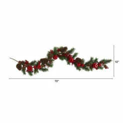 Deals ❤️ Nearly Natural 6 Ft. Apple, Berries And Pinecone Artificial Garland 🔥 -Nearly Natural Sales unnamed file 1236