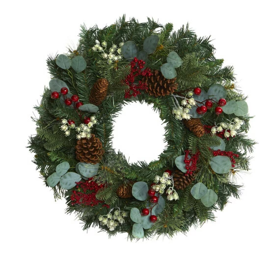 Cheapest π₯ Nearly Natural 24 In. Eucalyptus And Pine Wreath With Berries π 3 Cheapest π₯ Nearly Natural 24 In. Eucalyptus And Pine Wreath With Berries π