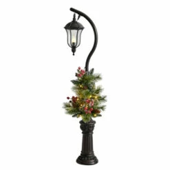 Best reviews of π― Nearly Natural 5 Ft. Holiday Decorated Lamp Post With 30 LED π