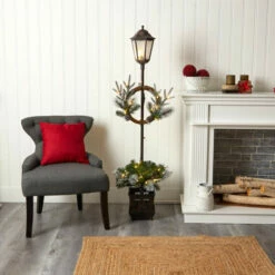 Hot Sale ⭐ Nearly Natural 5 Ft. Pre-lit Decorated Lamp Post With 50 Lights 🌟 -Nearly Natural Sales unnamed file 1262