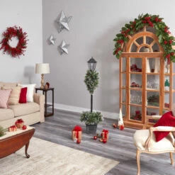 Promo ⌛ Nearly Natural 5 Ft. Pre-lit Decorated Lamp Post With 50 LED Lights 🎉 -Nearly Natural Sales unnamed file 1266