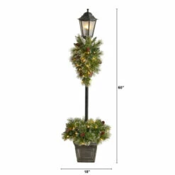 Promo ⌛ Nearly Natural 5 Ft. Pre-lit Decorated Lamp Post With 50 LED Lights 🎉 -Nearly Natural Sales unnamed file 1268
