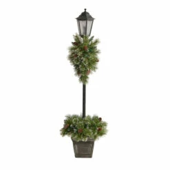 Promo ⌛ Nearly Natural 5 Ft. Pre-lit Decorated Lamp Post With 50 LED Lights 🎉 -Nearly Natural Sales unnamed file 1270