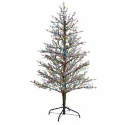 Best reviews of π― Nearly Natural 5 Ft. Frosted Berry Twig π Christmas Tree With 200 Lights β€οΈ