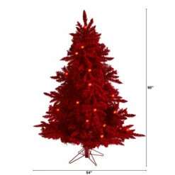 Top 10 👏 Nearly Natural 5 Ft. Red Fraser Fir ❄ Christmas Tree With 250 Red Lights 💯 -Nearly Natural Sales unnamed file 1334