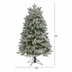 Top 10 🔔 Nearly Natural 5 Ft. Flocked 🎅 Christmas Tree With 300 LED Lights ✔️ -Nearly Natural Sales unnamed file 1347