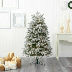 Top 10 🔔 Nearly Natural 5 Ft. Flocked 🎅 Christmas Tree With 300 LED Lights ✔️ -Nearly Natural Sales unnamed file 1348