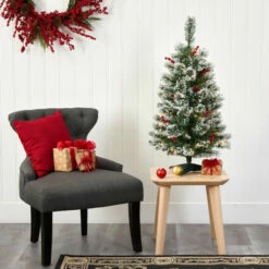 Flash Sale 🎉 Nearly Natural 3 Ft. Frosted Swiss Pine ❄ Christmas Tree With 50 Lights 🎁 -Nearly Natural Sales unnamed file 1360