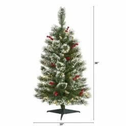 Flash Sale 🎉 Nearly Natural 3 Ft. Frosted Swiss Pine ❄ Christmas Tree With 50 Lights 🎁 -Nearly Natural Sales unnamed file 1362