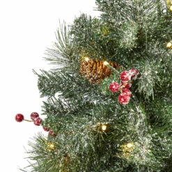 New 👍 Nearly Natural 4 Ft. Frosted 🎅 Christmas Tree With 100 Clear LED Lights 😉 -Nearly Natural Sales unnamed file 1396