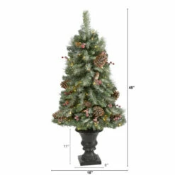 New 👍 Nearly Natural 4 Ft. Frosted 🎅 Christmas Tree With 100 Clear LED Lights 😉 -Nearly Natural Sales unnamed file 1398