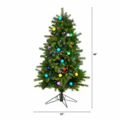 Flash Sale 😀 Nearly Natural 4’ Montana Mountain Fir ❄ Christmas Tree With 200 Color Lights 👏 -Nearly Natural Sales unnamed file 143
