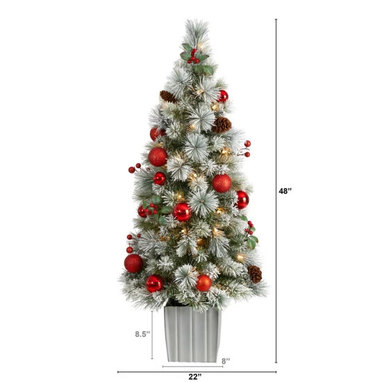 Cheapest π Nearly Natural 4 Ft. Winter Flocked π Christmas Tree With 50 LED Lights π 9 Cheapest π Nearly Natural 4 Ft. Winter Flocked π Christmas Tree With 50 LED Lights π - Image 7