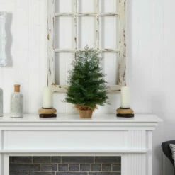 Outlet 👍 Nearly Natural 2 Ft. 🎁 Christmas Tree In Burlap Base With 35 Lights ✔️ -Nearly Natural Sales unnamed file 1460