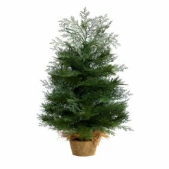 Outlet 👍 Nearly Natural 2 Ft. 🎁 Christmas Tree In Burlap Base With 35 Lights ✔️ -Nearly Natural Sales unnamed file 1464