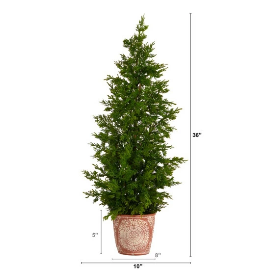 Cheapest π₯° Nearly Natural 3 Ft. Cedar Natural Look Artificial Tree In Planter π 5 Cheapest π₯° Nearly Natural 3 Ft. Cedar Natural Look Artificial Tree In Planter π - Image 3