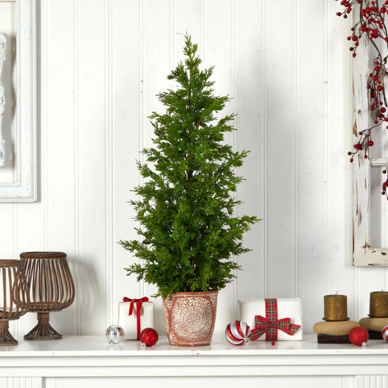 Cheapest π₯° Nearly Natural 3 Ft. Cedar Natural Look Artificial Tree In Planter π 6 Cheapest π₯° Nearly Natural 3 Ft. Cedar Natural Look Artificial Tree In Planter π - Image 4