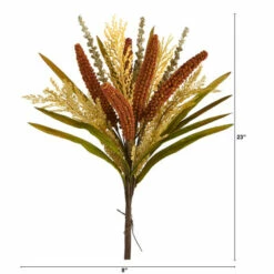 Cheapest 👏 Nearly Natural 23 In. Sorghum Harvest Flower Bouquet Set Of 3 🔥 -Nearly Natural Sales unnamed file 1508