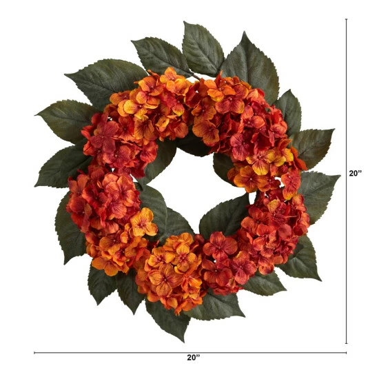 Cheap β Nearly Natural 20 In. Autumn Hydrangea Artificial Wreath π 5 Cheap β Nearly Natural 20 In. Autumn Hydrangea Artificial Wreath π - Image 3