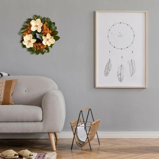 Deals β€οΈ Nearly Natural 24 In. Magnolia Artificial Wreath π 4 Deals β€οΈ Nearly Natural 24 In. Magnolia Artificial Wreath π - Image 2