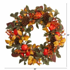 New π― Nearly Natural 26 In. Persimmon And Pinecones Artificial Fall Wreath π 6 New π― Nearly Natural 26 In. Persimmon And Pinecones Artificial Fall Wreath π -Nearly Natural Sales unnamed file 1540
