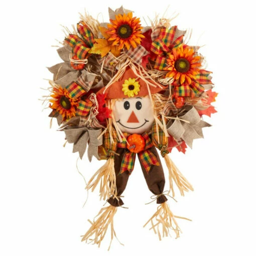 Promo 🎉 Nearly Natural 30 In. Scarecrow Wreath With Sunflower And Bows 🔥 -Nearly Natural Sales unnamed file 1548