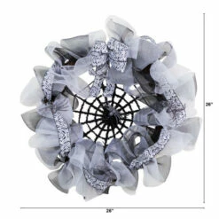 Budget ⌛ Nearly Natural 26 In. 🎃 Halloween Spider Web Mesh Wreath 💯 -Nearly Natural Sales unnamed file 1562