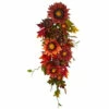 Cheapest 🎁 Nearly Natural 35 In. Autumn Sunflower, Pumpkin And Berries Teardrop 👍 -Nearly Natural Sales unnamed file 1566