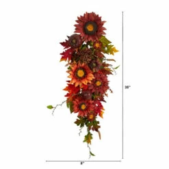 Cheapest 🎁 Nearly Natural 35 In. Autumn Sunflower, Pumpkin And Berries Teardrop 👍 -Nearly Natural Sales unnamed file 1567