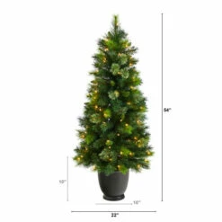 Buy 👍 Nearly Natural 4.5’ Oregon Pine Artificial 🎁 Christmas Tree In Planter ⌛ -Nearly Natural Sales unnamed file 1574