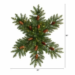 Cheapest 🛒 Nearly Natural 30” Pre-Lit Snowflake Artificial Fir Wreath W/ 40 LEDs ✨ -Nearly Natural Sales unnamed file 1619